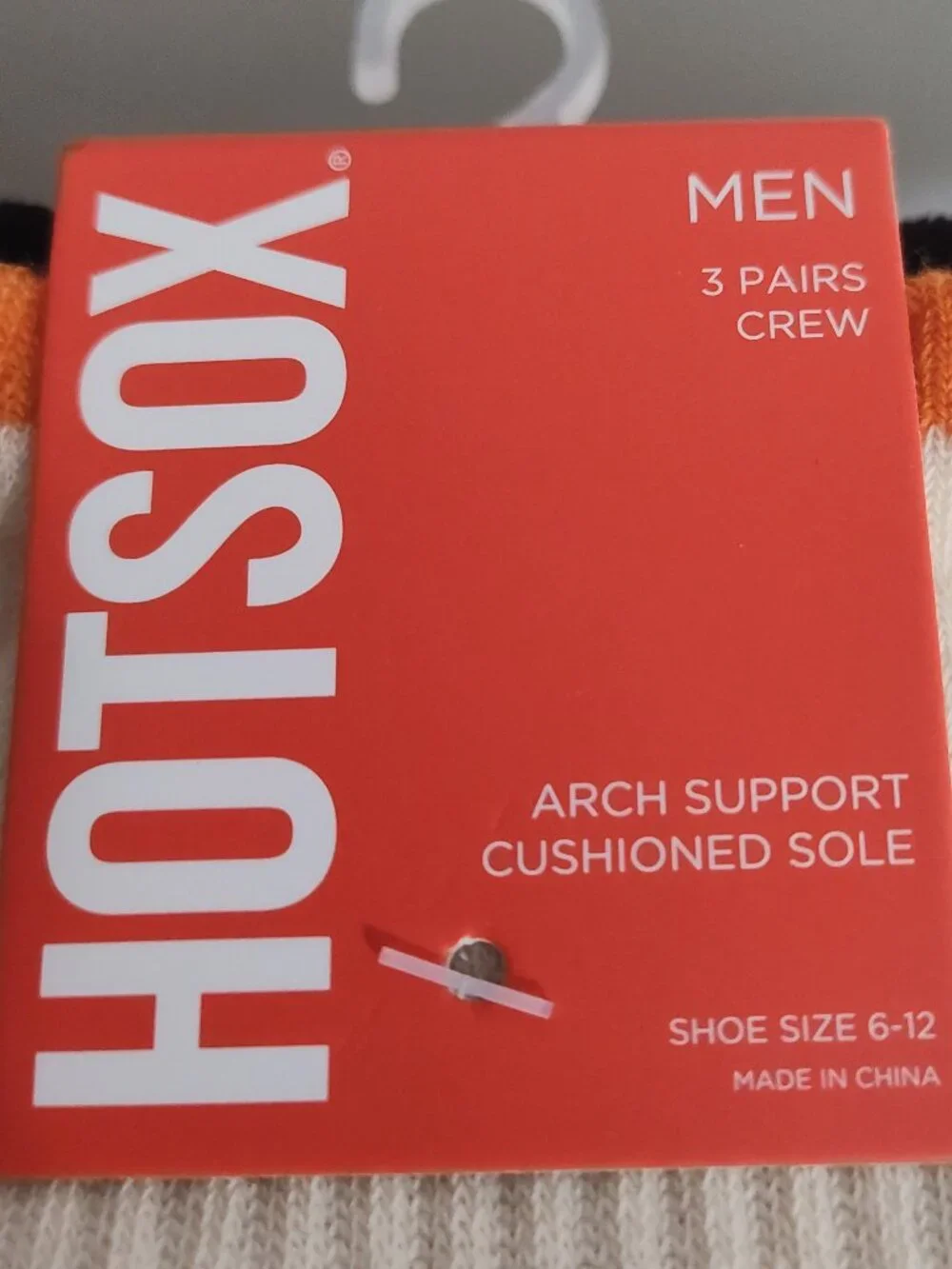 Hotsox men's 3 pair of crew socks, NWTs, shoe size 6-12